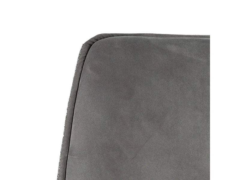 Lot 2 chaises pivotantes velours et tissu gris pieds métal - DIANE