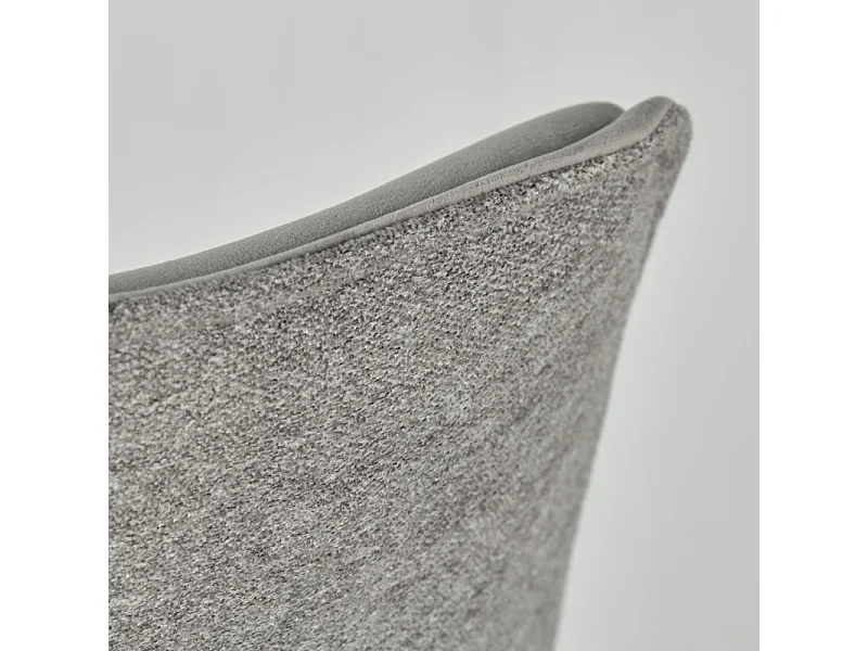 Lot 2 chaises pivotantes velours et tissu gris pieds métal - DIANE