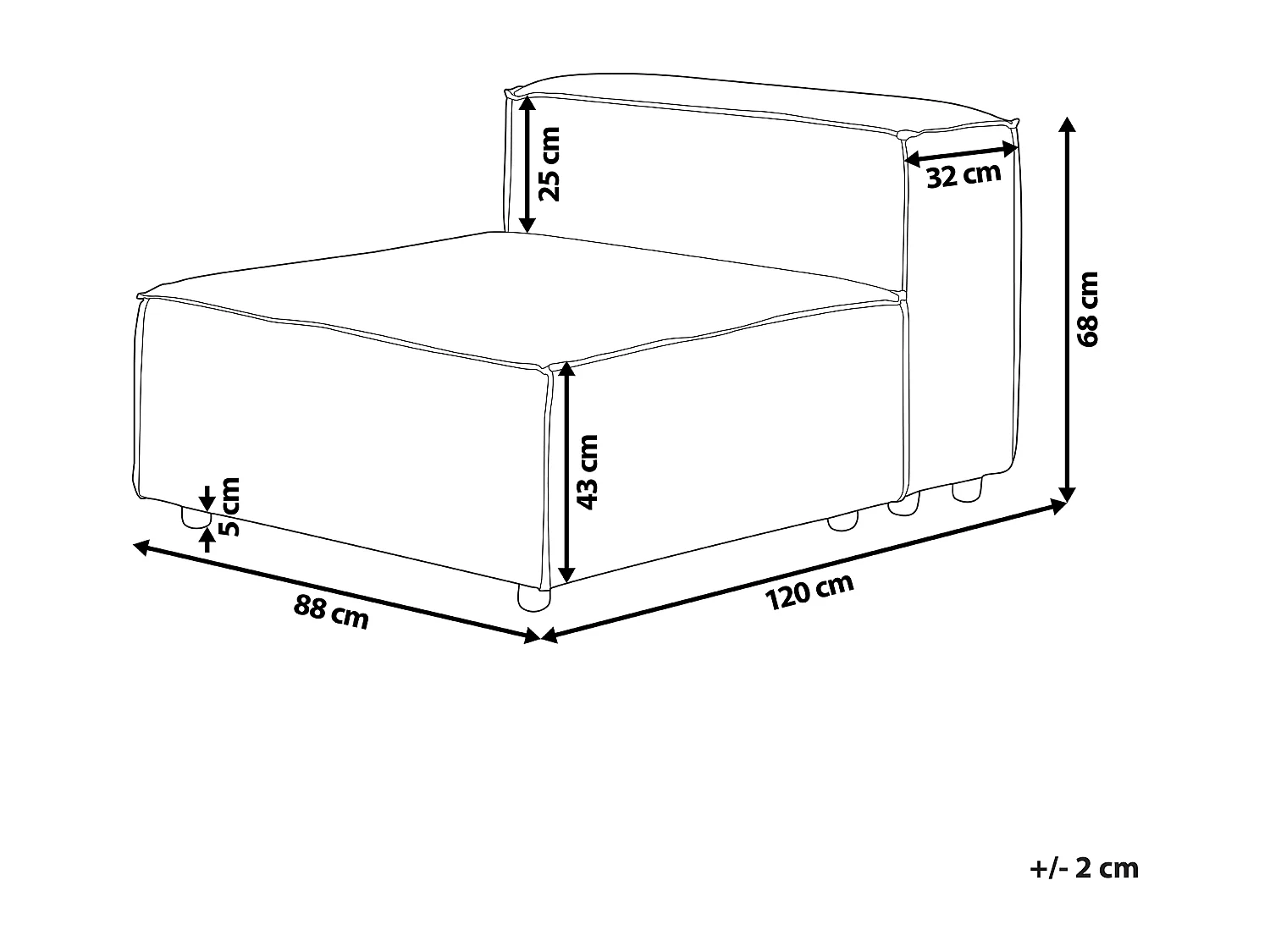 Sezione a 1 posto APRICA Lino sintetico Beige