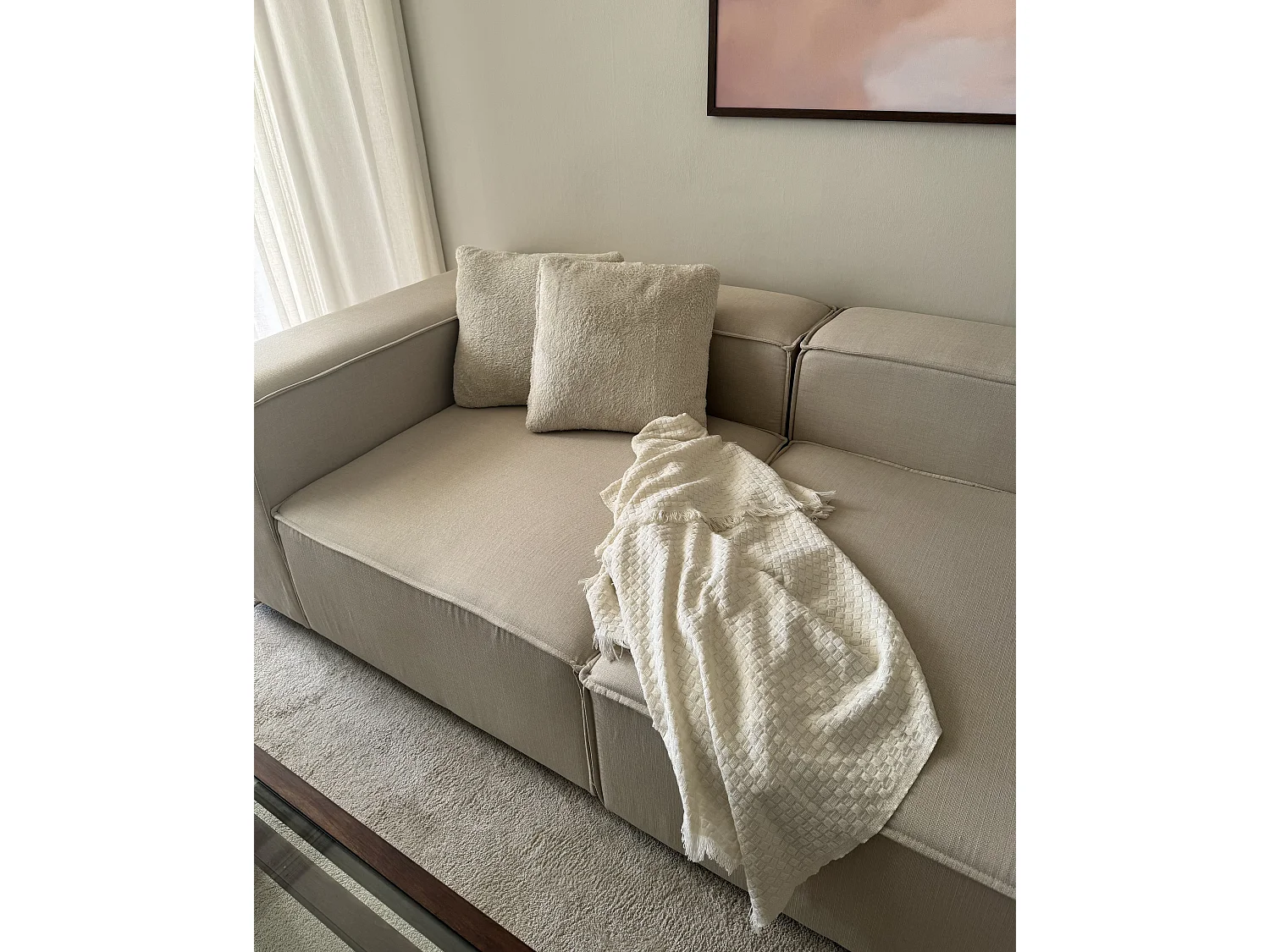 Module d'angle APRICA Lin synthétique Beige