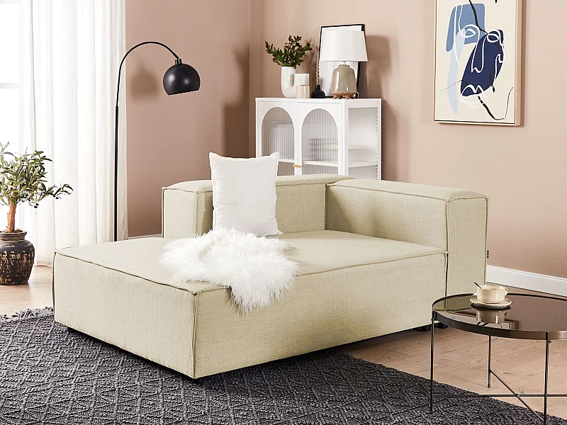 Chaise longue APRICA Kunstlinnen Beige