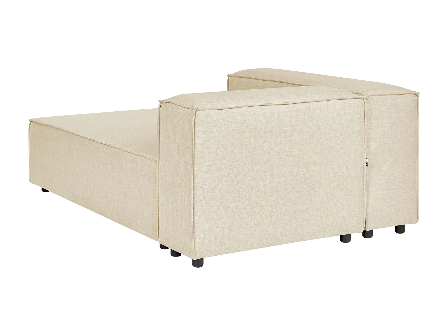 Chaise longue APRICA Linho sintético Creme