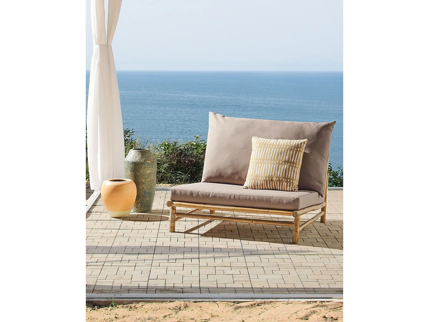 Chaise de jardin TODI Bambou Taupe