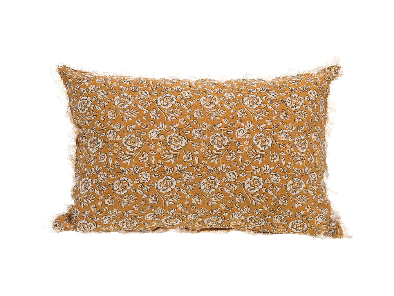 Coussin en lin à motifs Capucine 40 x 60 cm