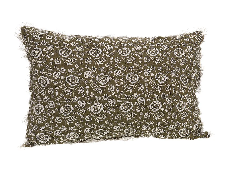 Coussin en lin à motifs Capucine 40 x 60 cm