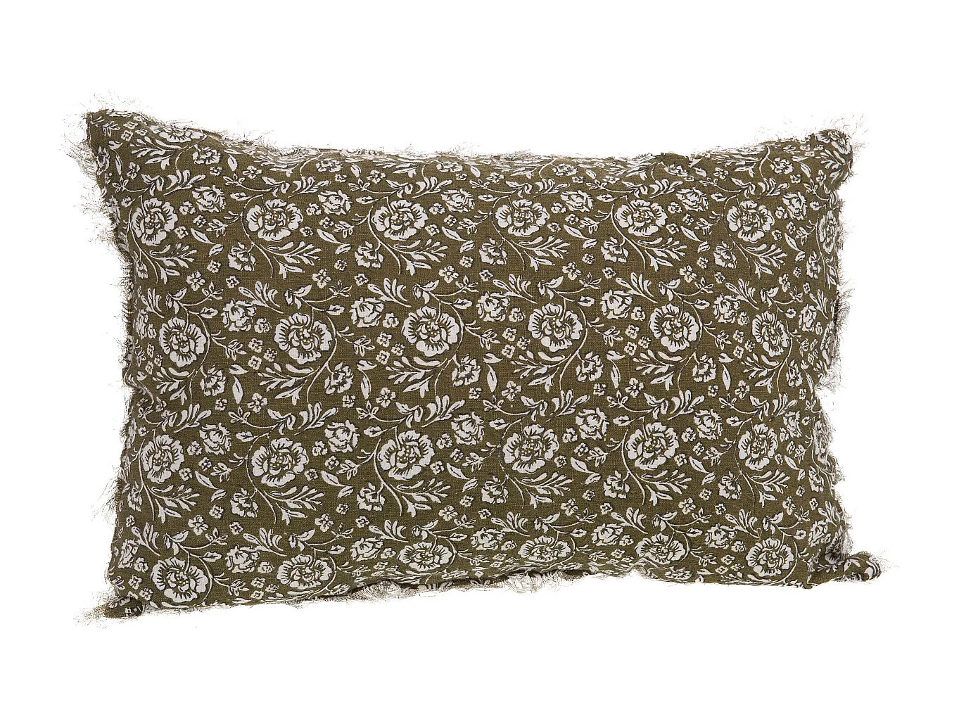 Coussin en lin à motifs Capucine 40 x 60 cm