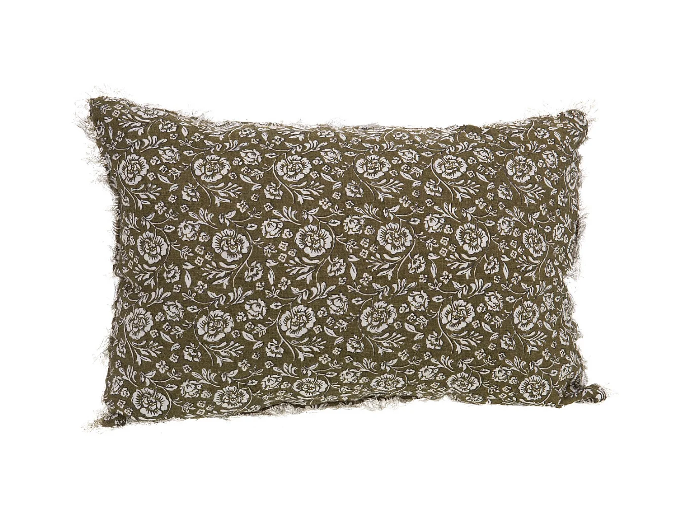 Coussin en lin à motifs Capucine 40 x 60 cm