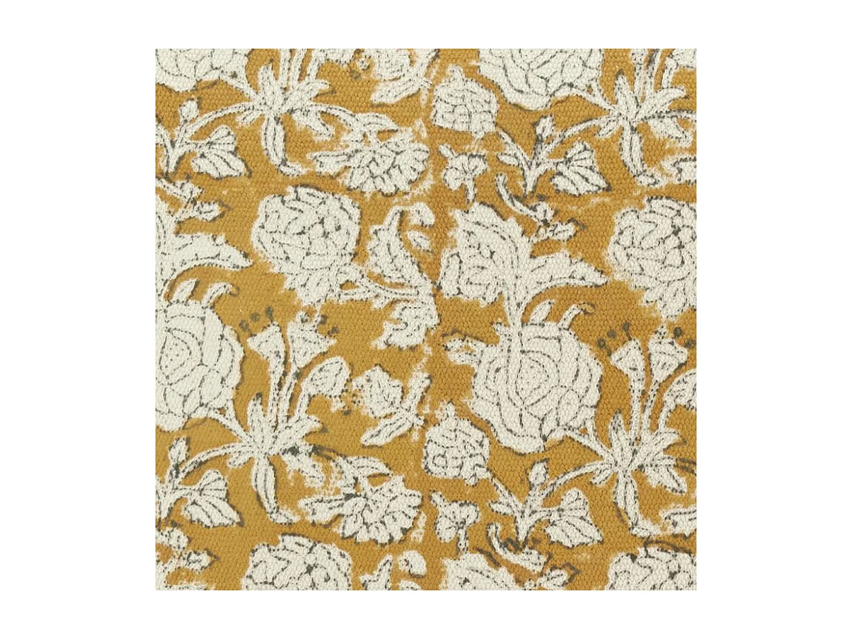 Coussin à fleurs jaune et blanc