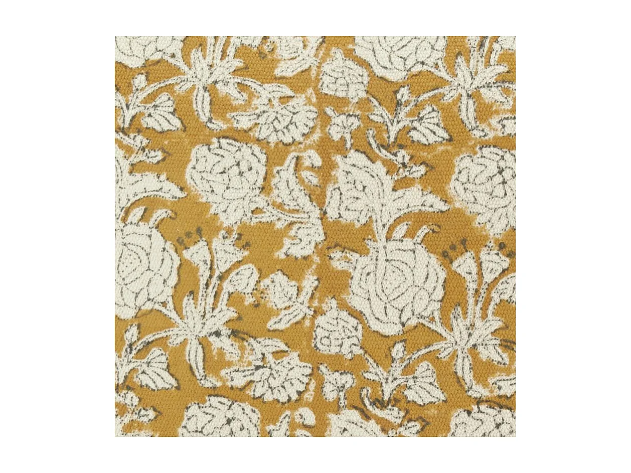 Coussin à fleurs jaune et blanc