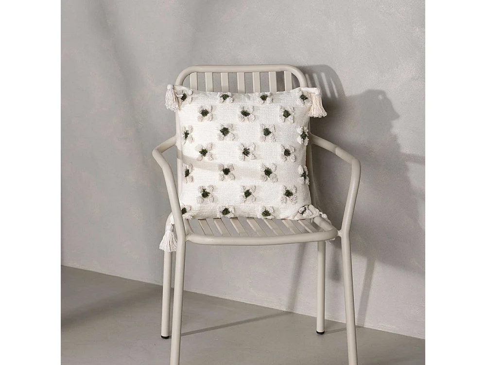 Millie kussensloop 45x45cm wit.