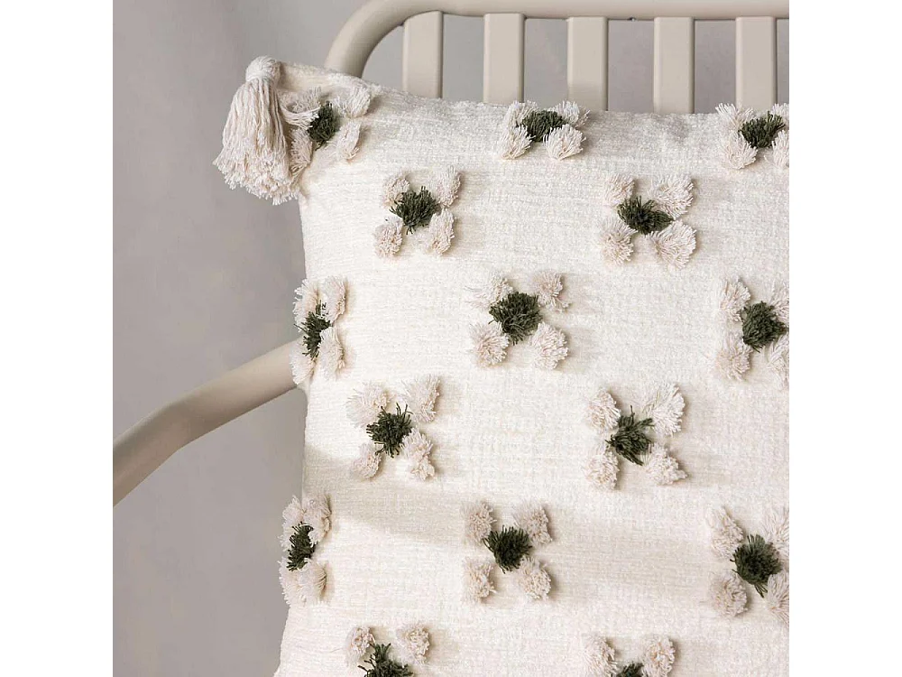 Millie kussensloop 45x45cm wit.