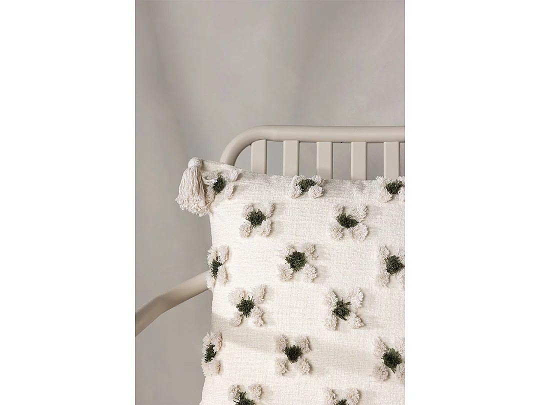 Millie kussensloop 45x45cm wit.