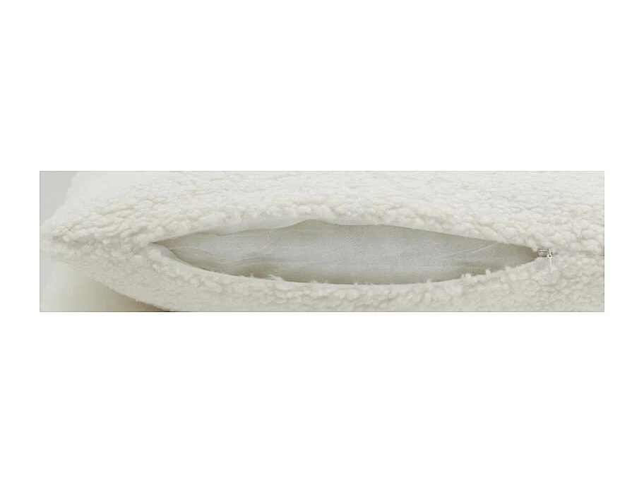 Coussin en coton bouclettes blanc 45 x 45 Carré