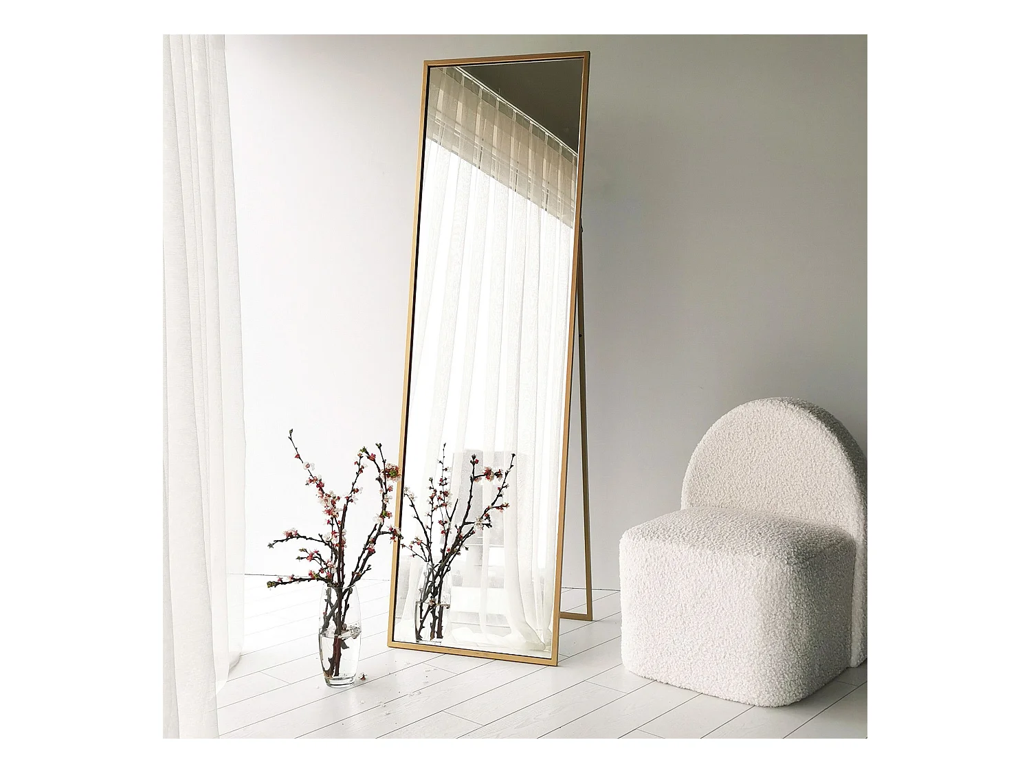 Miroir moderne Reflexus Verre trempé Bistre