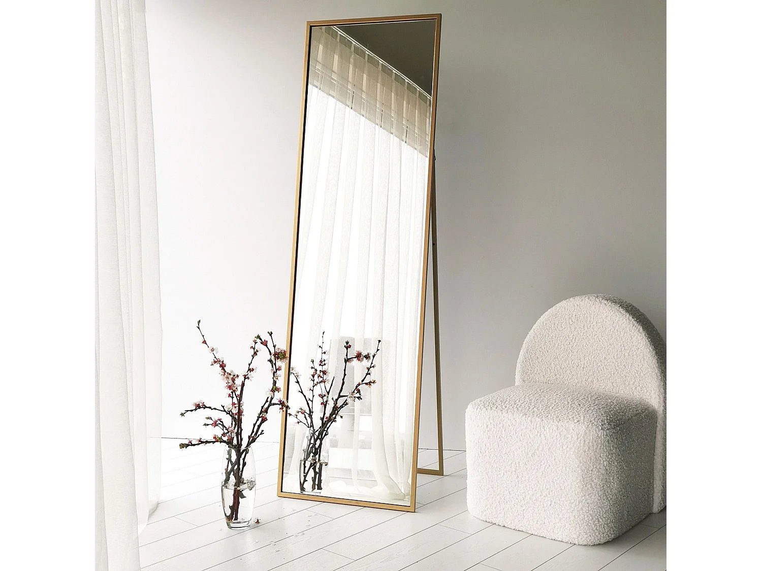 Miroir moderne Reflexus Verre trempé Bistre