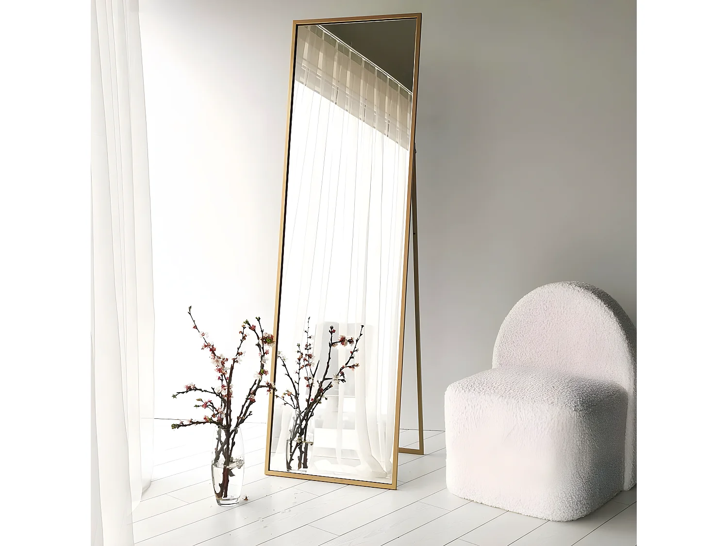 Miroir moderne Reflexus Verre trempé Bistre