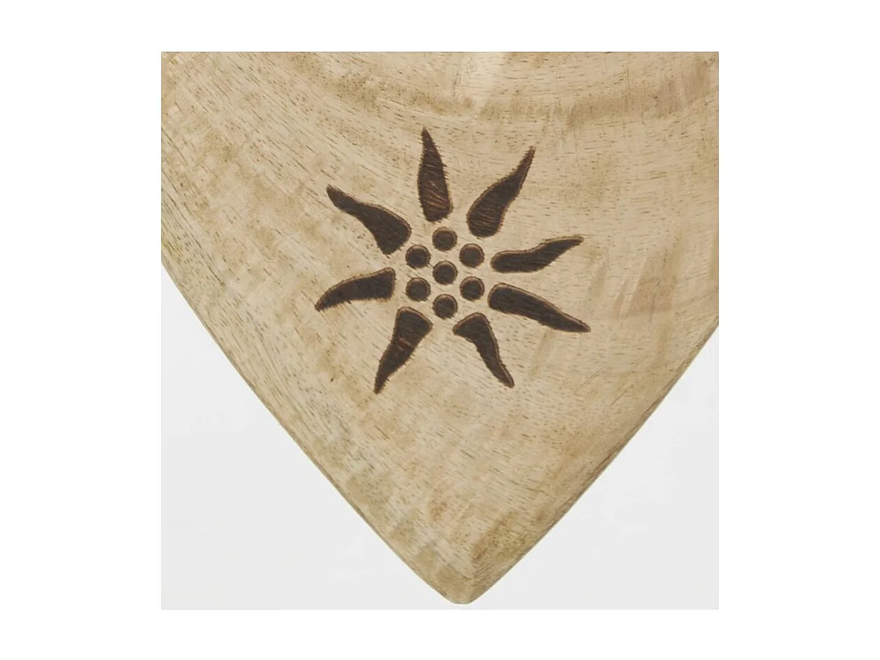 Coeurs en manguier Edelweiss (Lot de 6)