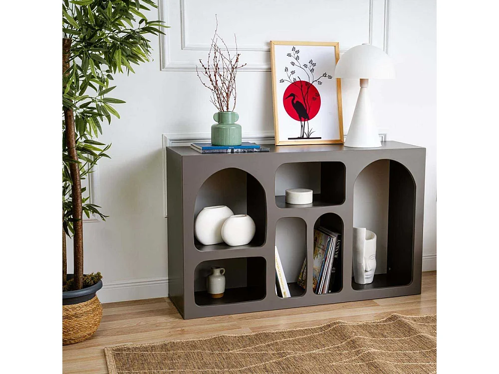 Console style contemporain Antares L120xH74cm Blanc