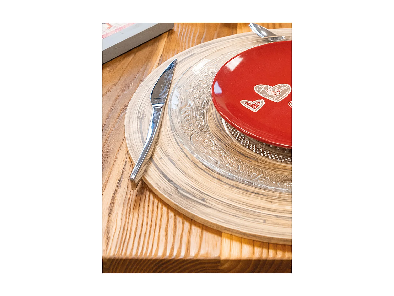 Sets de table en bambou naturel et noir (lot de 6)