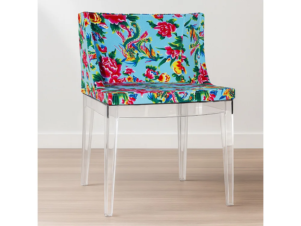 Chaise de salle à manger - Pieds transparents - Design à motifs - Mademoiselle Transparent