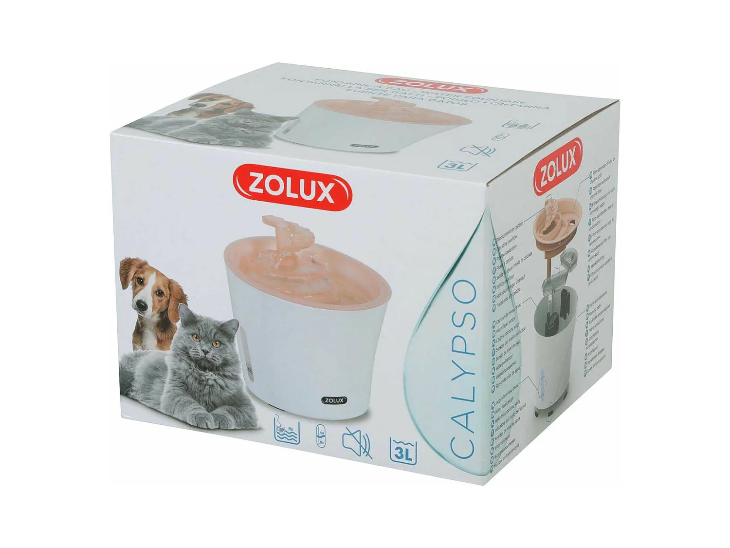 Fontaine à eau pour chiens et chats Calypso 3 litres