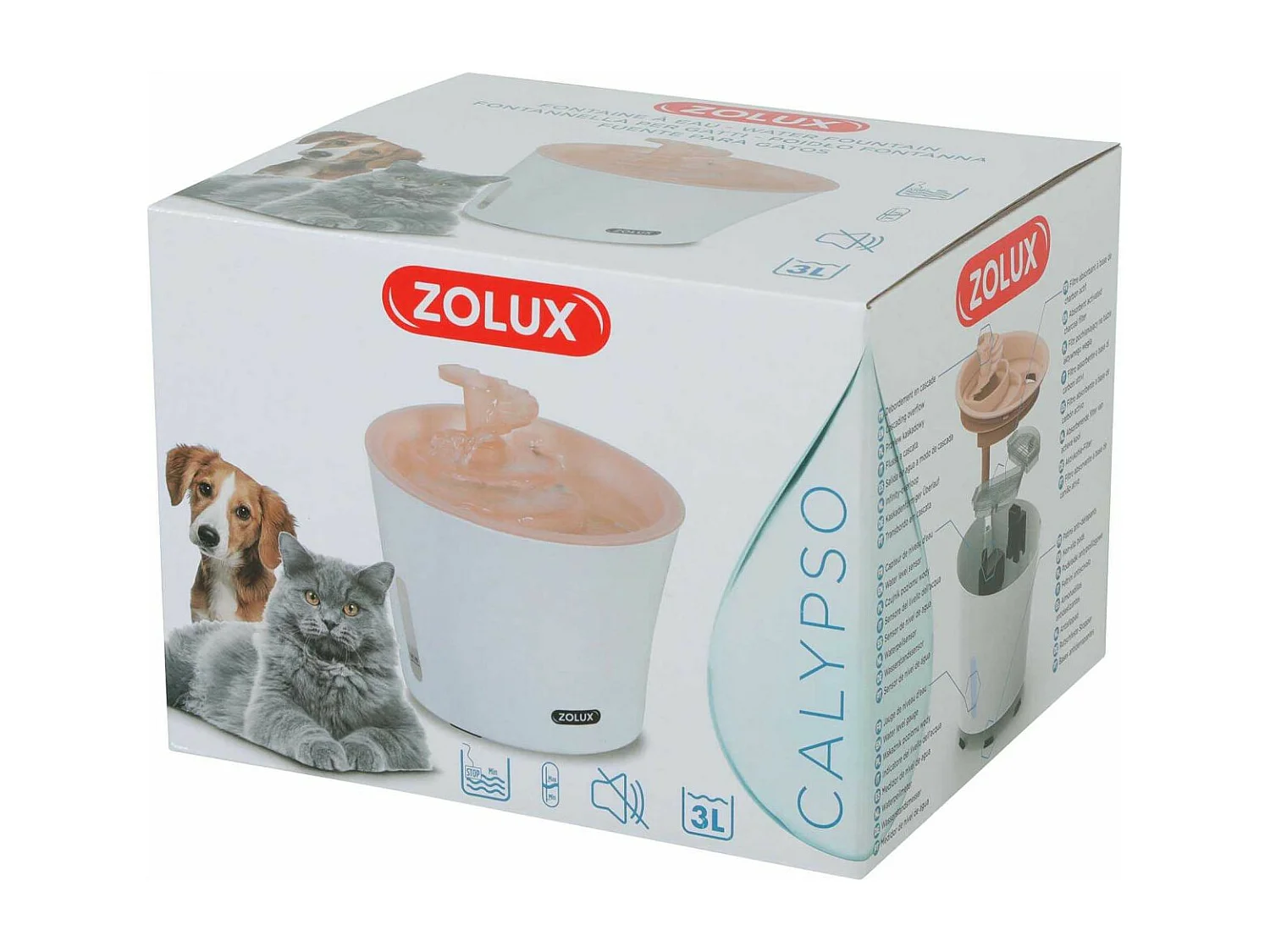 Fontaine à eau pour chiens et chats Calypso 3 litres