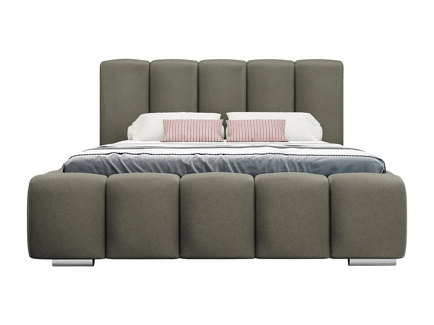 Cama TrendyNest 106, Doble, Verde, 160x200, Tapiz, Somieres, 180x222x112cm