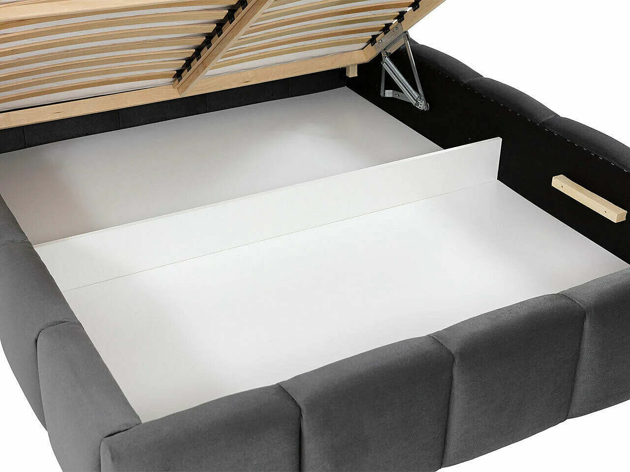 Letto TrendyNest 106, Doppio, Grigio, 140x200, Arazzo, Con, 160x222x112cm