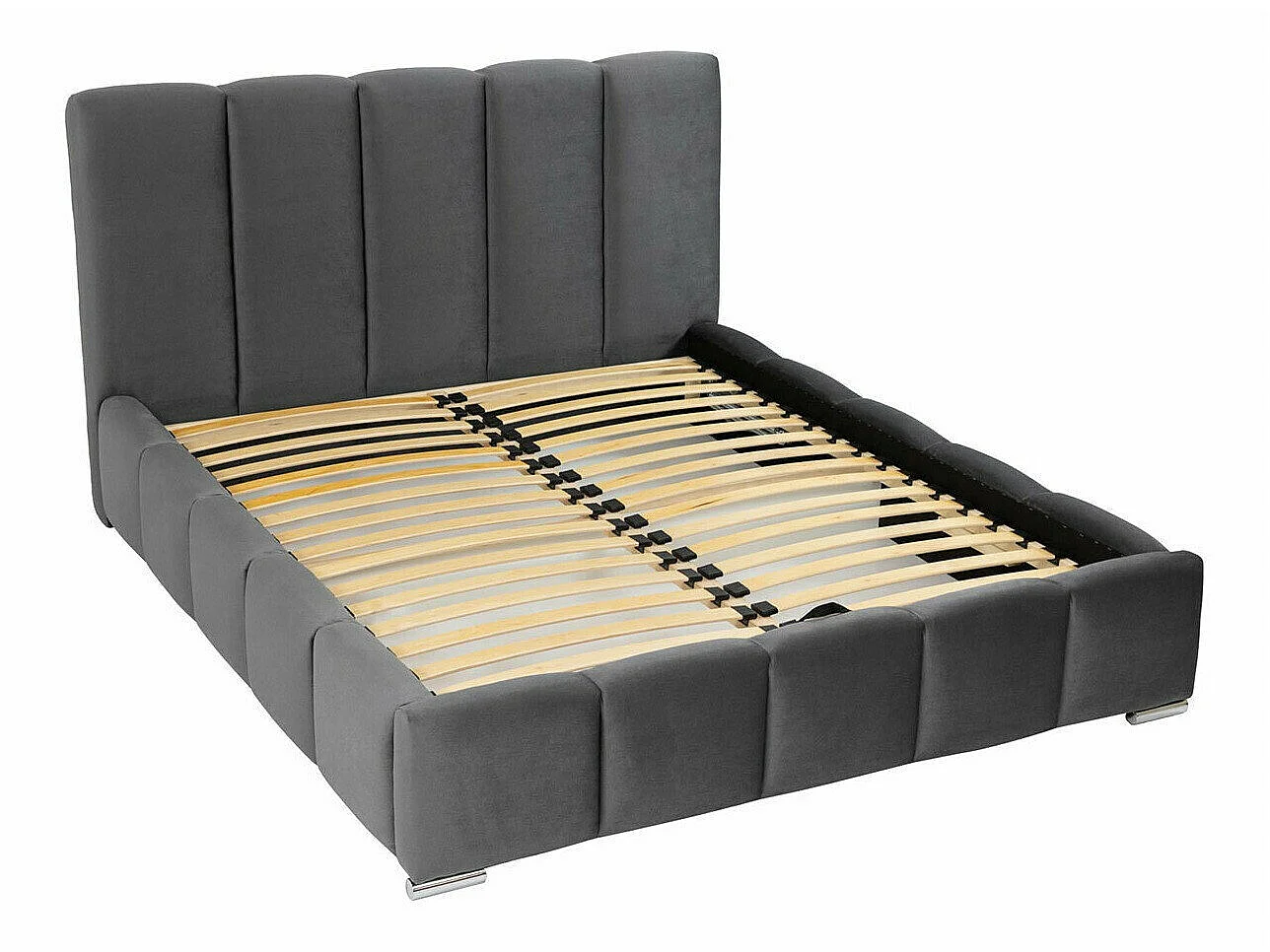 Cama TrendyNest Alceus I, Doble, Negro, Tapiz, Somieres, 16x22x11cm