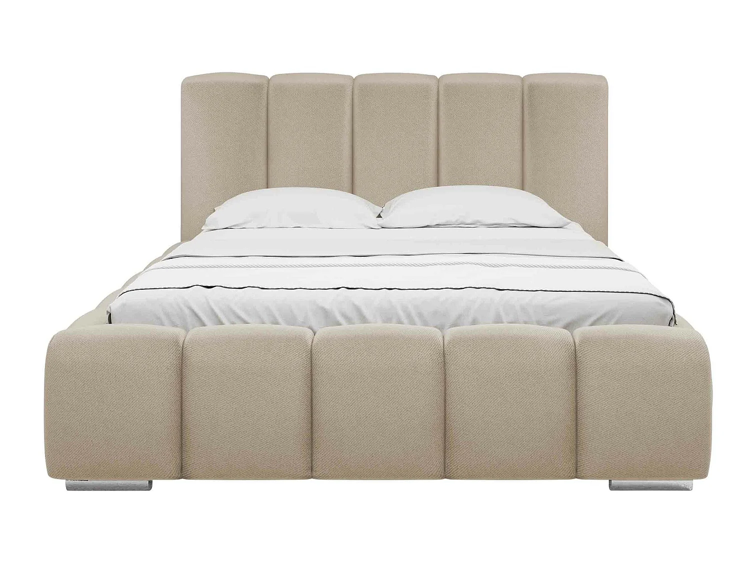 Cama TrendyNest Alceus I, Doble, Crema, Tapiz, Somieres, 16x22x11cm