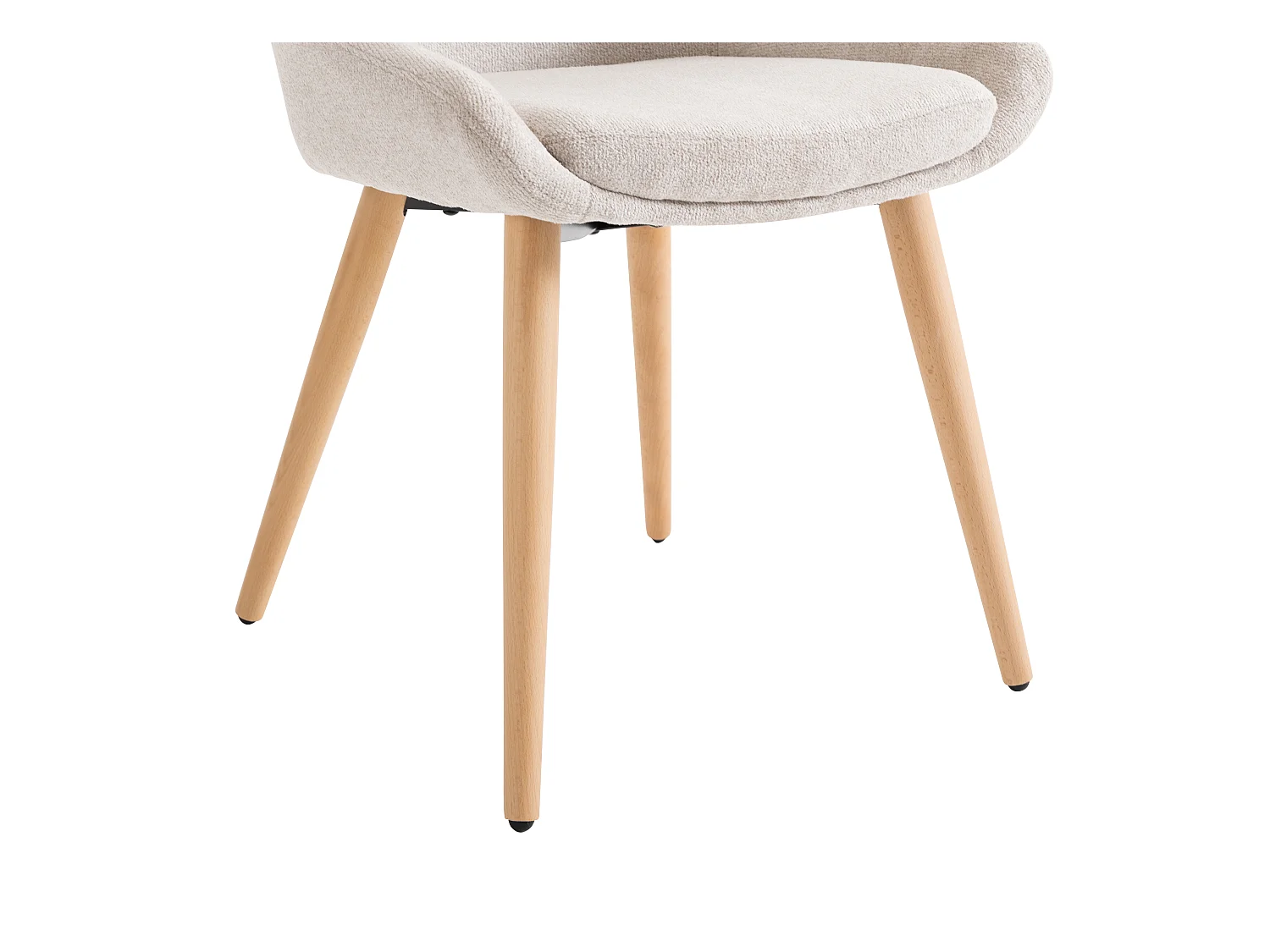 Sæt med 6 stole i stof og bøgetræ - Beige - MASURIE