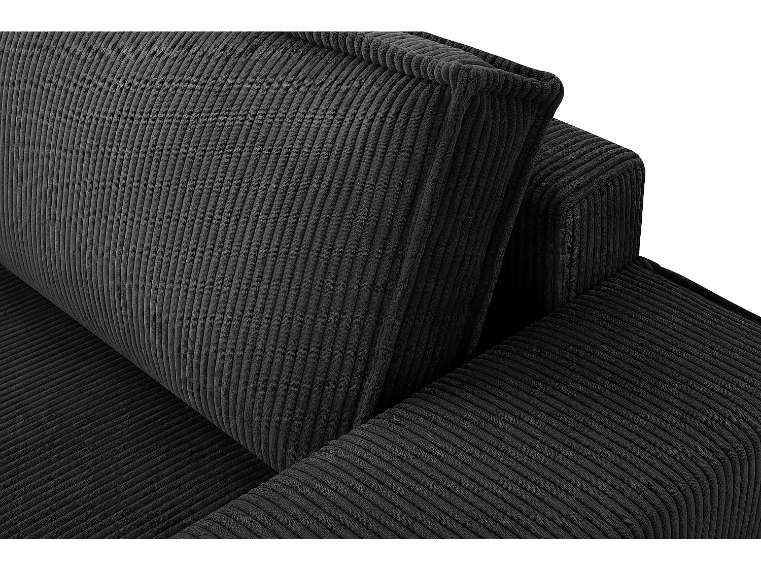 Sofa 3 Sitzer - mit Schlaffunktion - in Pet Friendly Cord-Stoff - dunkelgrau - NAPI