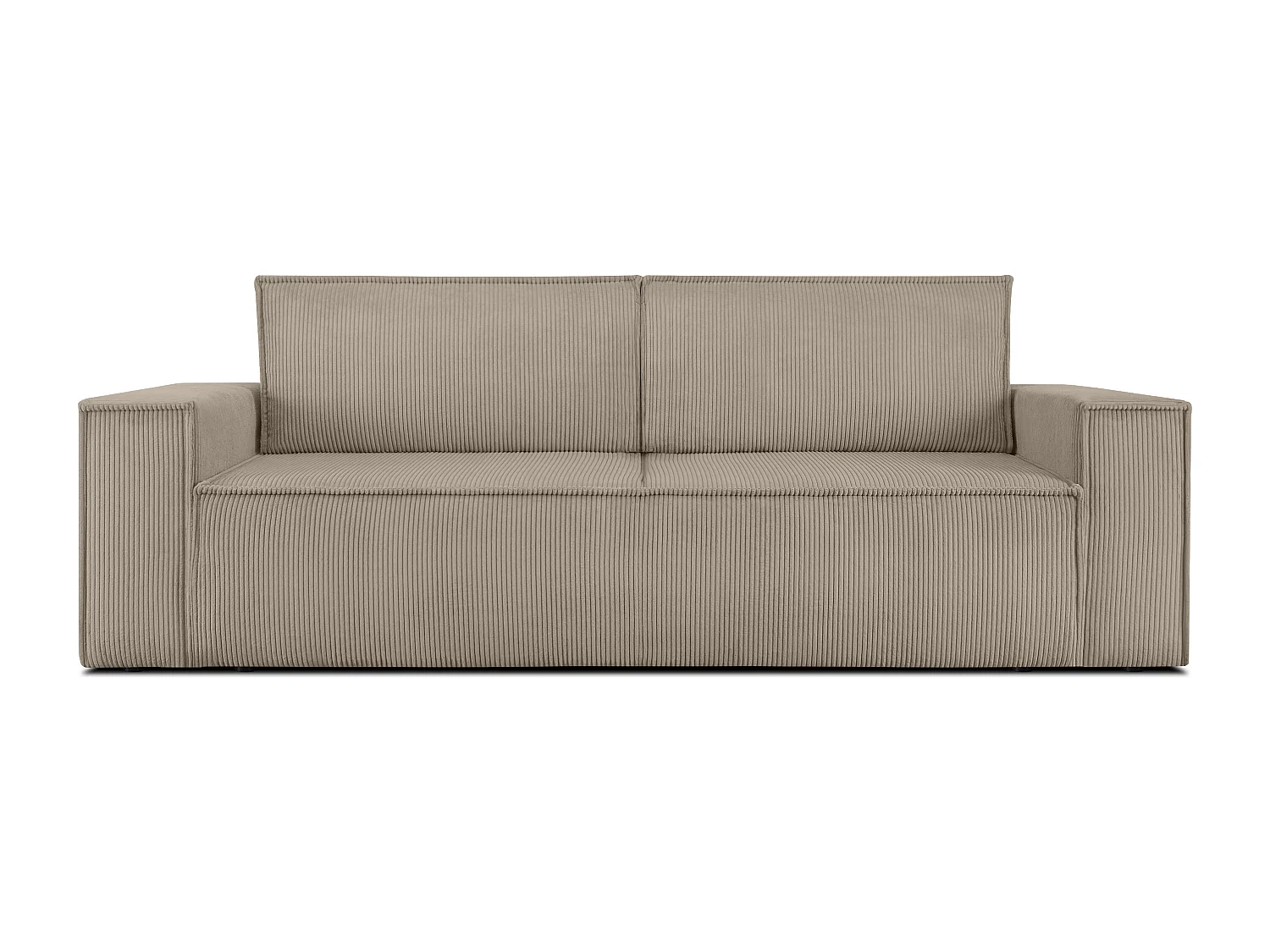 Sofa 3 Sitzer - mit Schlaffunktion - in Pet Friendly Cord-Stoff - Beige - NAPI