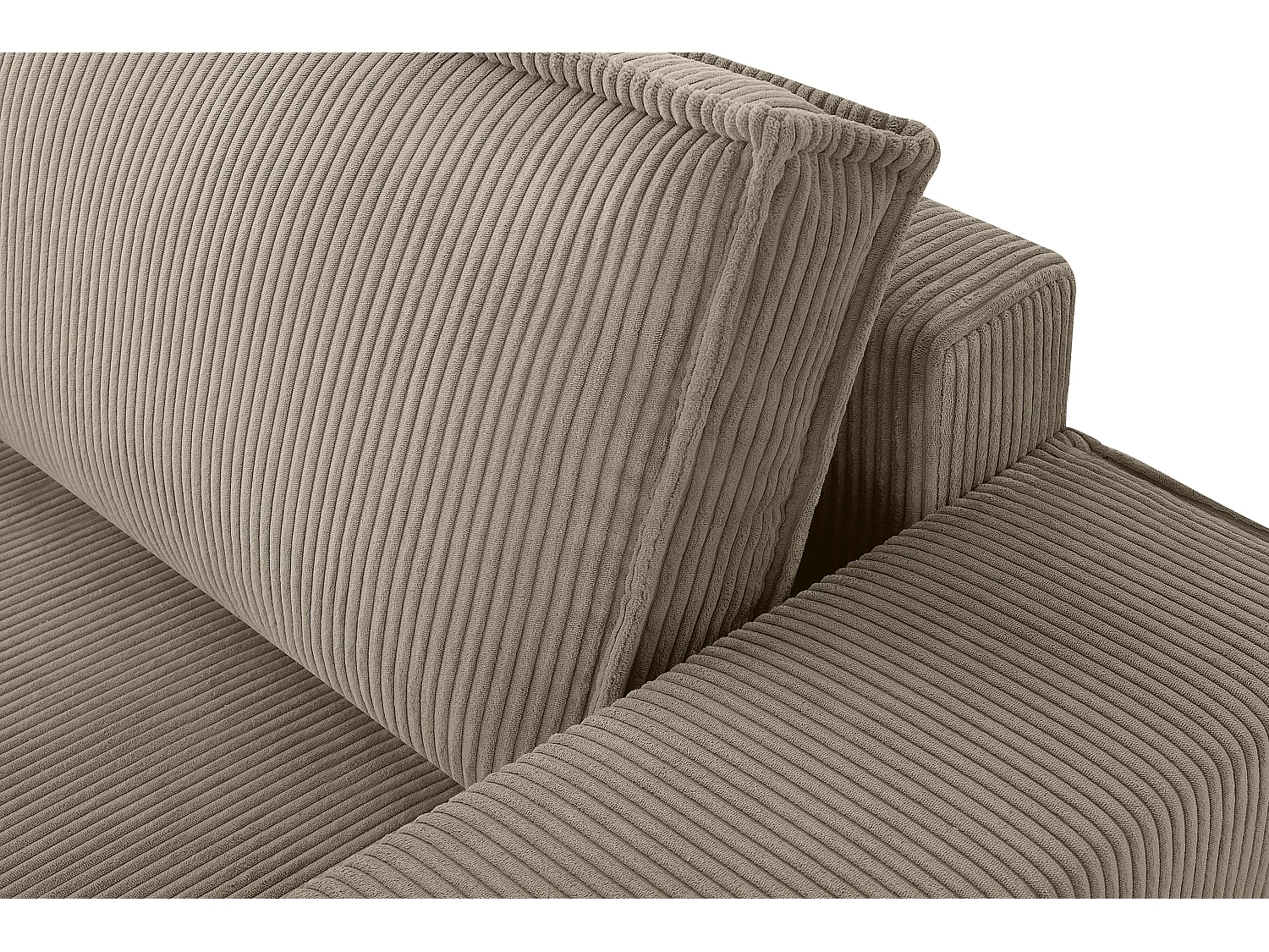 Sofa 3 Sitzer - mit Schlaffunktion - in Pet Friendly Cord-Stoff - Beige - NAPI