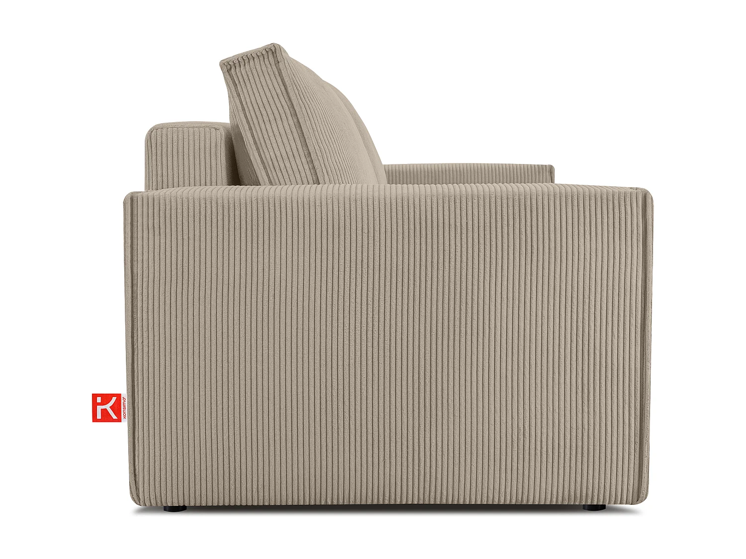 Sofa 3 Sitzer - mit Schlaffunktion - in Pet Friendly Cord-Stoff - Beige - NAPI