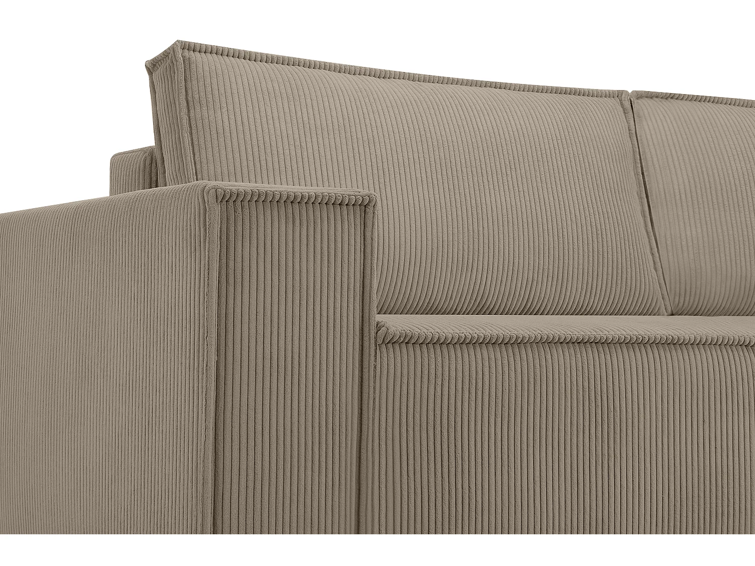 Sofa 3 Sitzer - mit Schlaffunktion - in Pet Friendly Cord-Stoff - Beige - NAPI