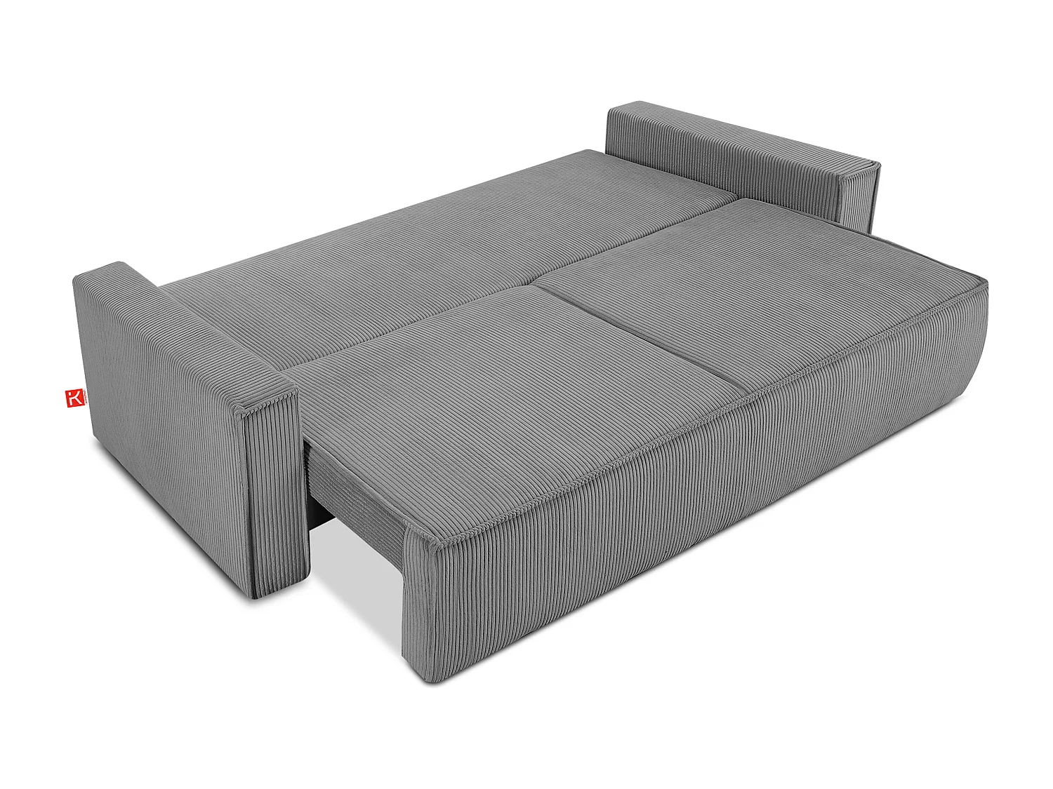 Schlafsofa in Pet Friendly Cord-Stoff - hellgrau - NAPI