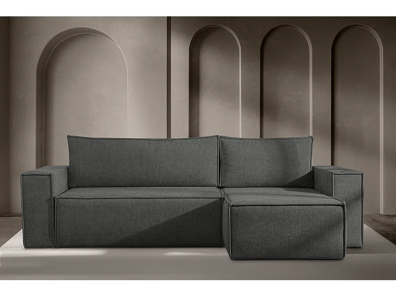 Ecksofa Big links/rechts - mit Schlaffunktion - silber - NAPI II