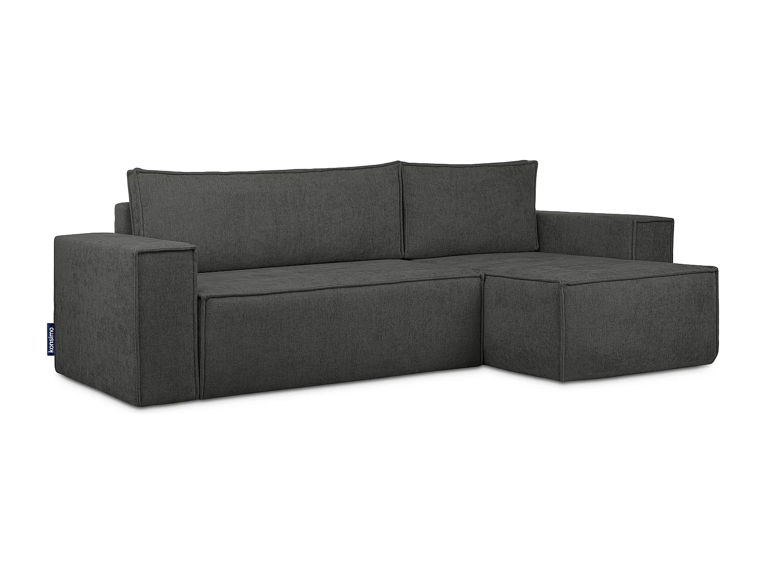 Ecksofa Big links/rechts - mit Schlaffunktion - silber - NAPI II