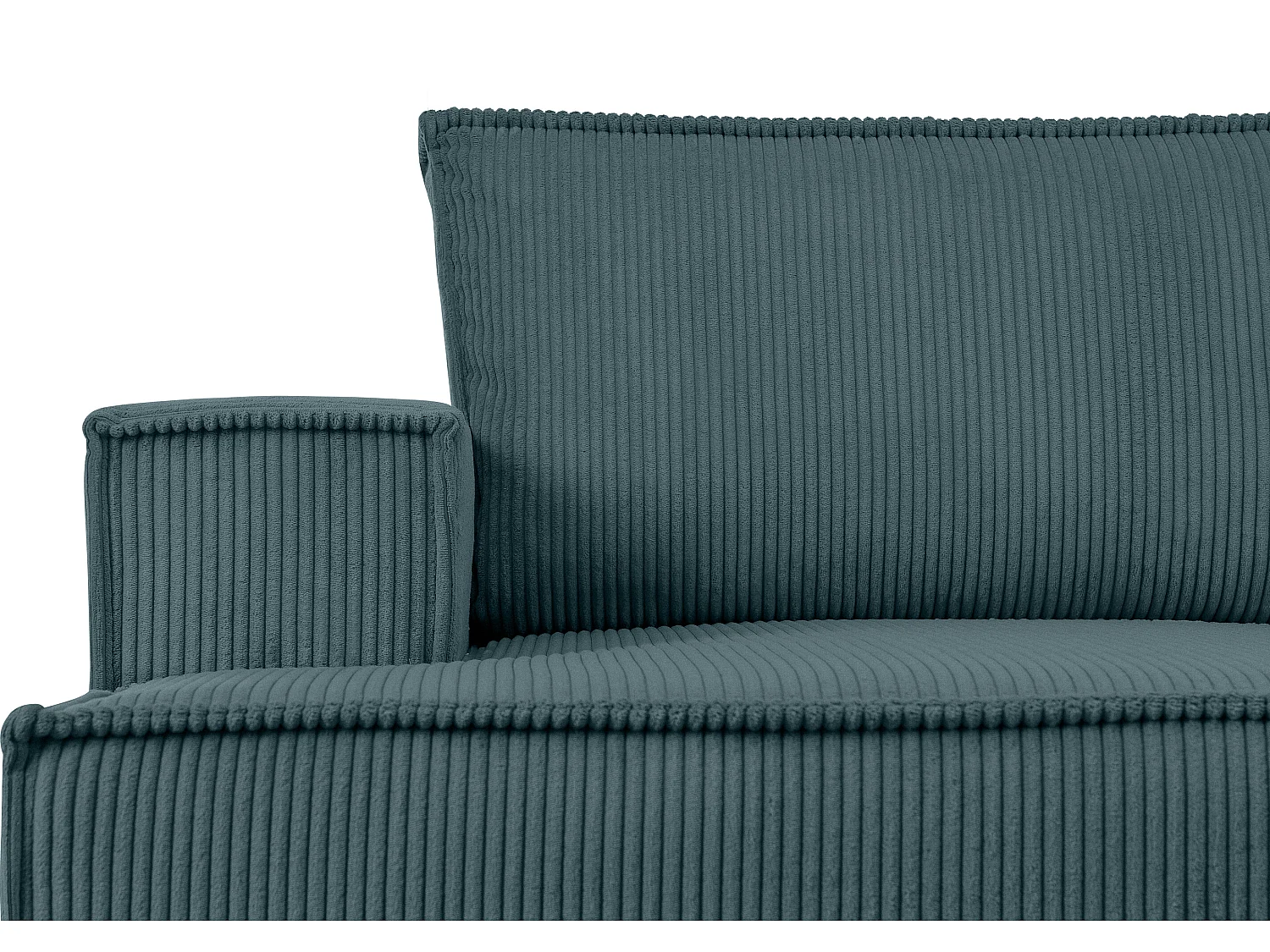 Ecksofa rechts - mit Schlaffunktion - in Pet Friendly Cord-Stoff - blau - NAPI