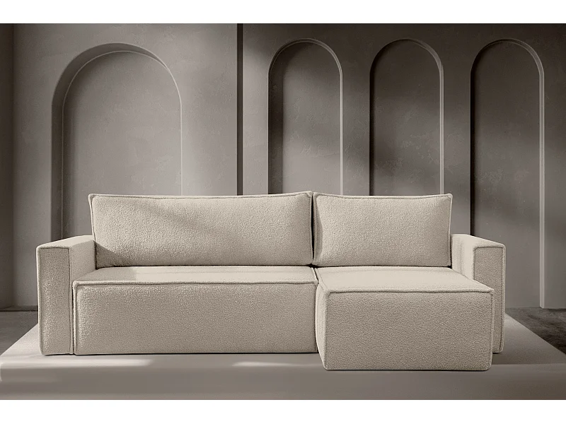 Ecksofa Big links/rechts - mit Schlaffunktion - Modern - elfenbein - NAPI II