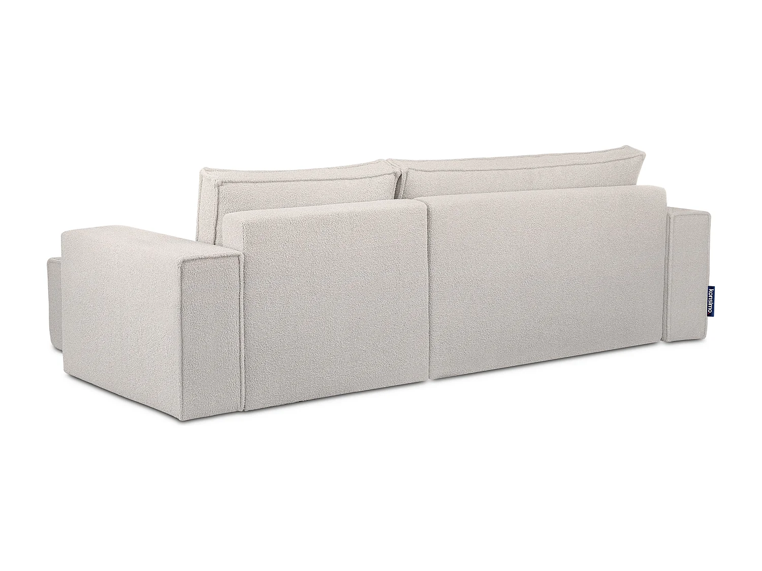 Ecksofa Big links/rechts - mit Schlaffunktion - in Pet Friendly CordStoff - weiß - NAPI II