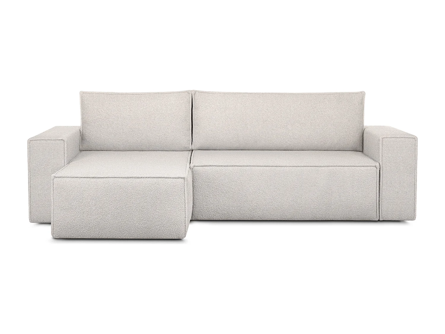 Ecksofa Big links/rechts - mit Schlaffunktion - in Pet Friendly CordStoff - weiß - NAPI II