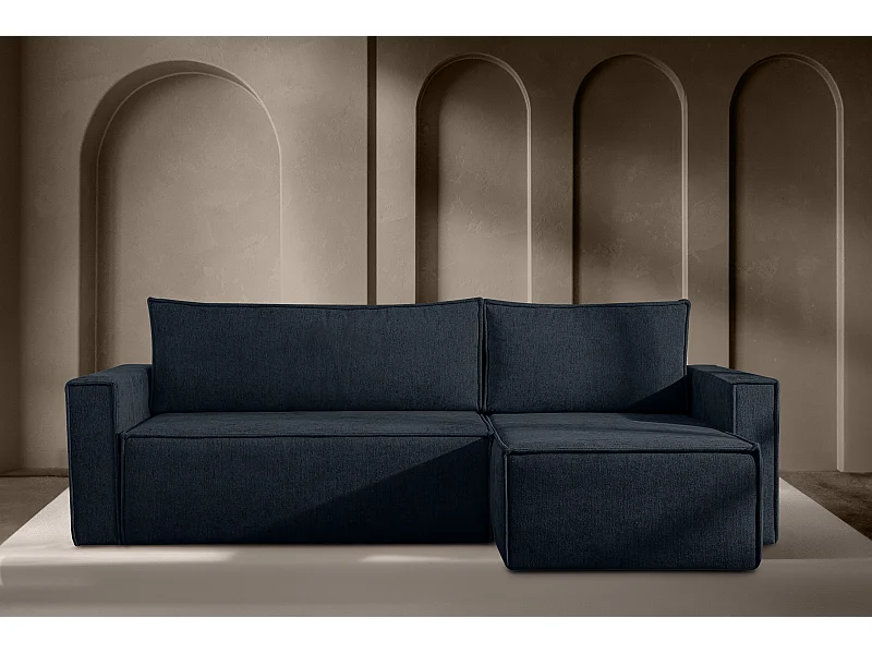 Universal Ecksofa links oder rechts - mit Schlaffunktion - Modern - dunkelblau - NAPI II