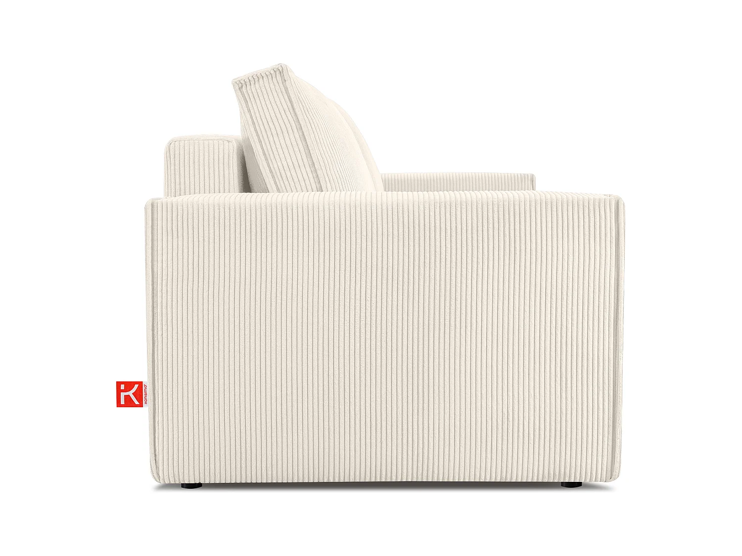 Sofa 3 Sitzer - mit Schlaffunktion - in Pet Friendly Cord-Stoff - ecru - NAPI