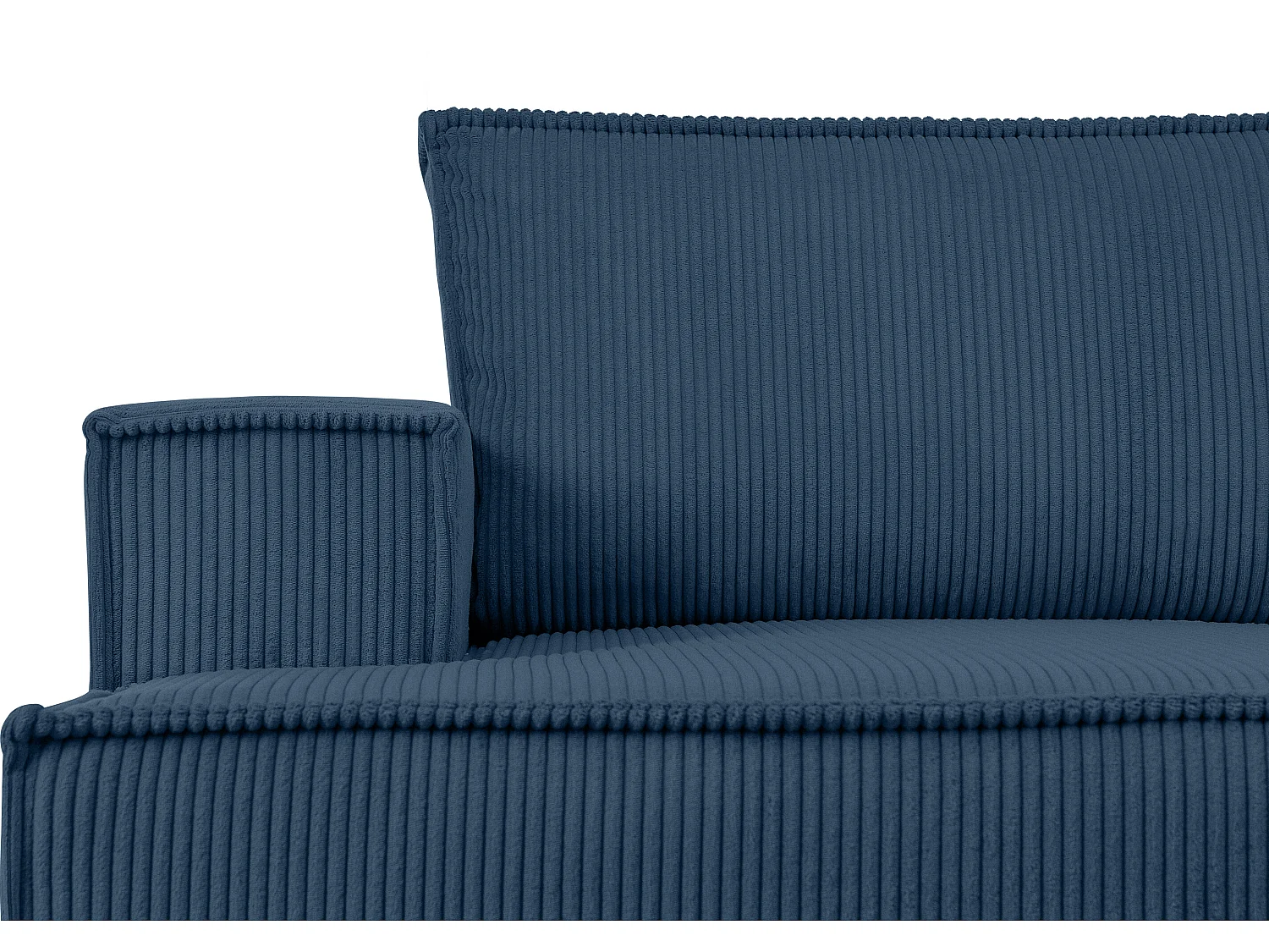 Ecksofa rechts - mit Schlaffunktion - in Pet Friendly Cord-Stoff - marineblau - NAPI