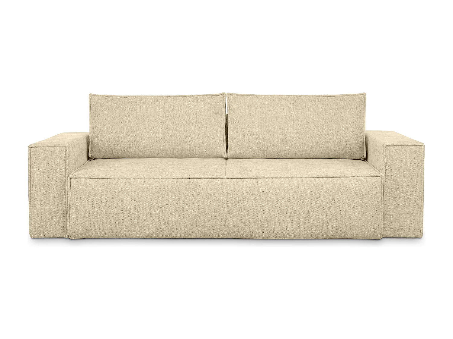 Sofa 3 Sitzer - mit Schlaffunktion - Modern - dunkelcreme - NAPI II