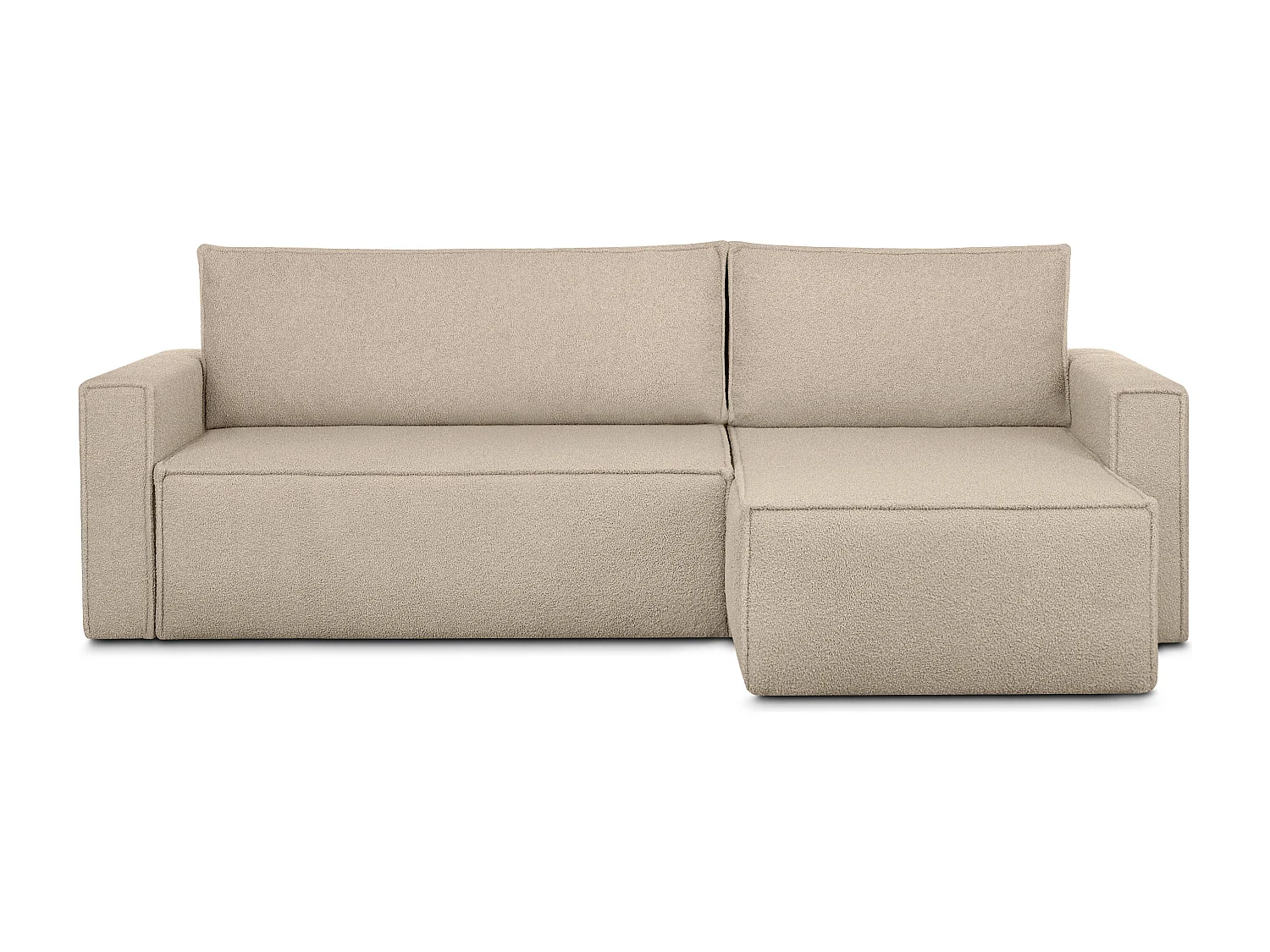 Ecksofa Big links/rechts - mit Schlaffunktion - Modern - hellbeige - NAPI II