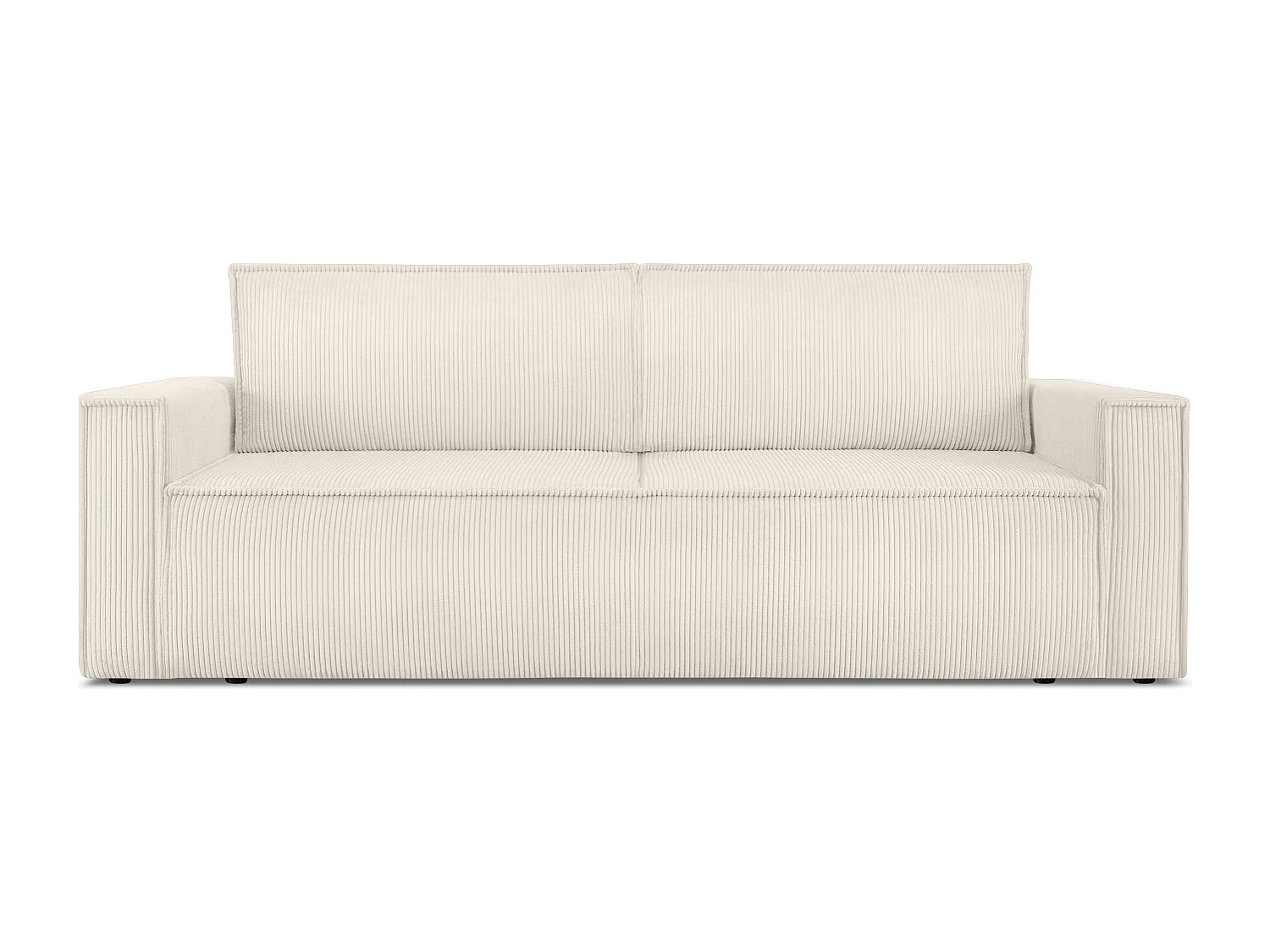 Schlafsofa in Pet Friendly Cord-Stoff - ecru - NAPI