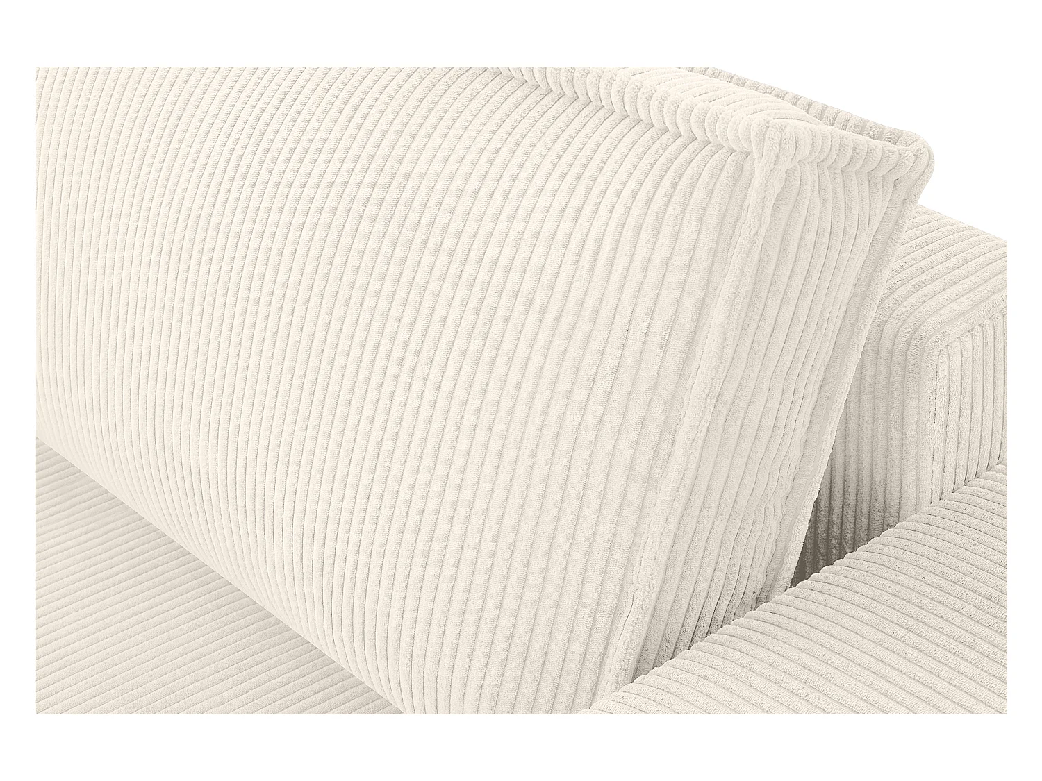 Schlafsofa in Pet Friendly Cord-Stoff - ecru - NAPI